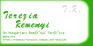 terezia remenyi business card